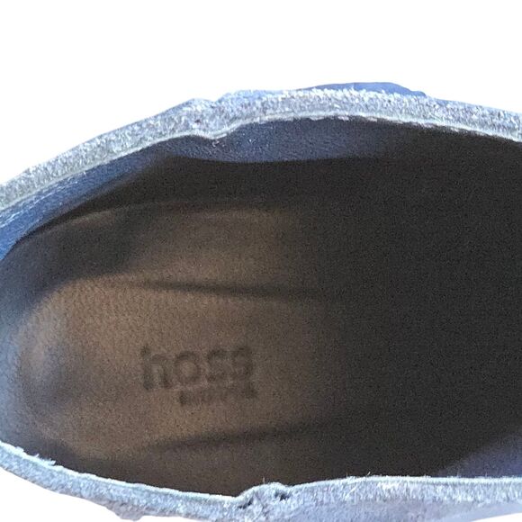 Hoss Blue Suede Lether Size 39, 8.5 Zip Heel Ankle Boot Spain Luxury Old Money - Picture 8 of 9